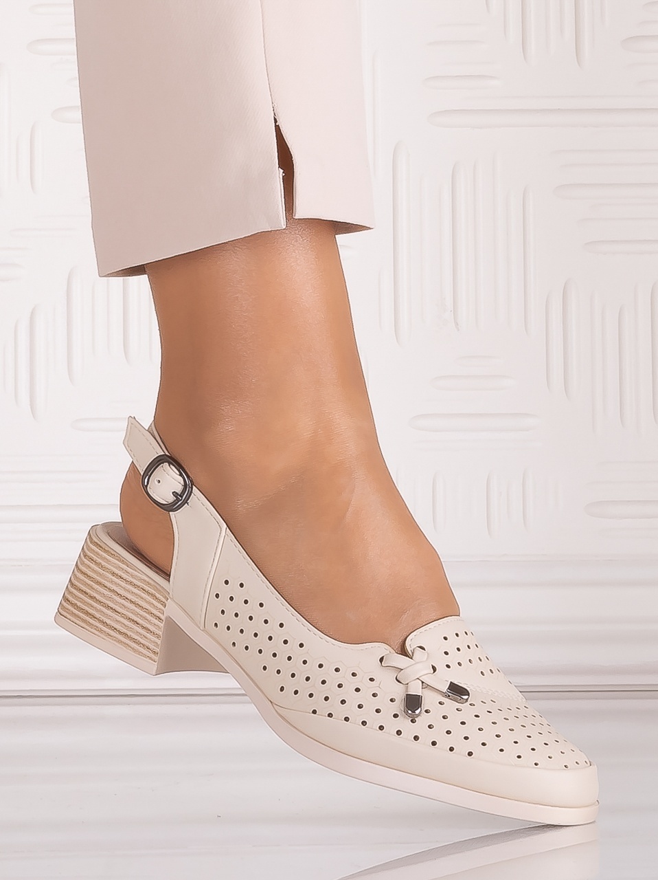 Pantofi casual Negri dama din Piele Ecologica Irinelea - imagine 2