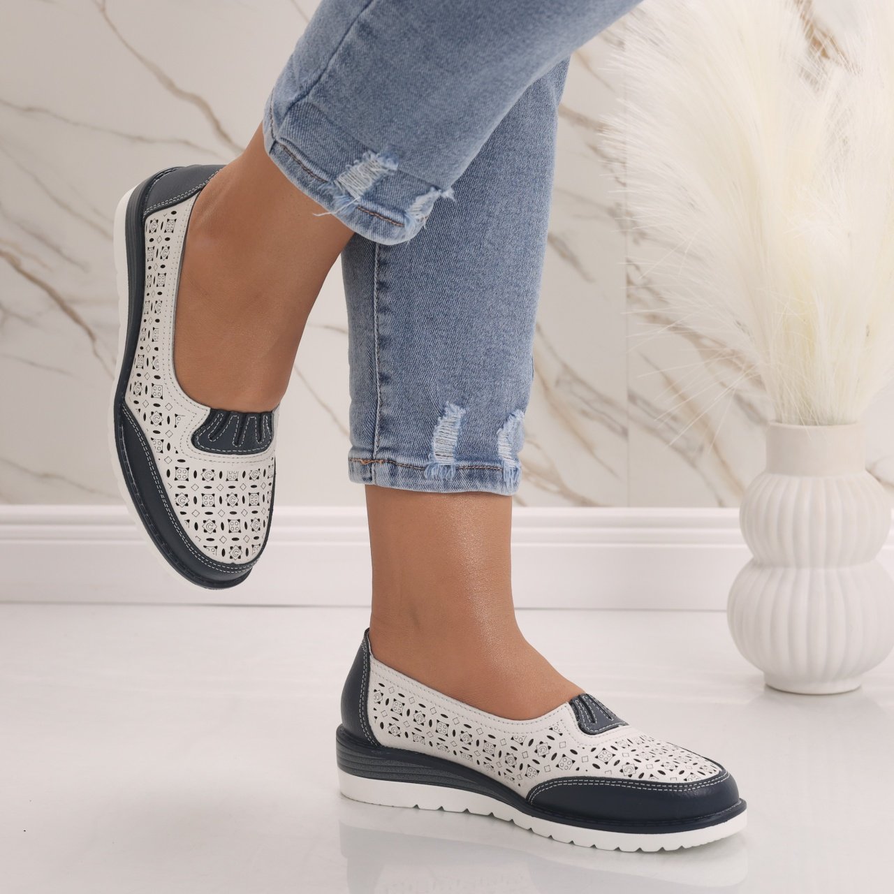 Pantofi dama casual Albi din Piele Naturala Zenova - 3 | YEO