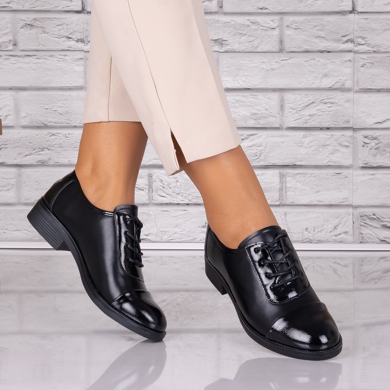 Pantofi dama casual Negri piele ecologica Maisie Torrenia - 1 | YEO