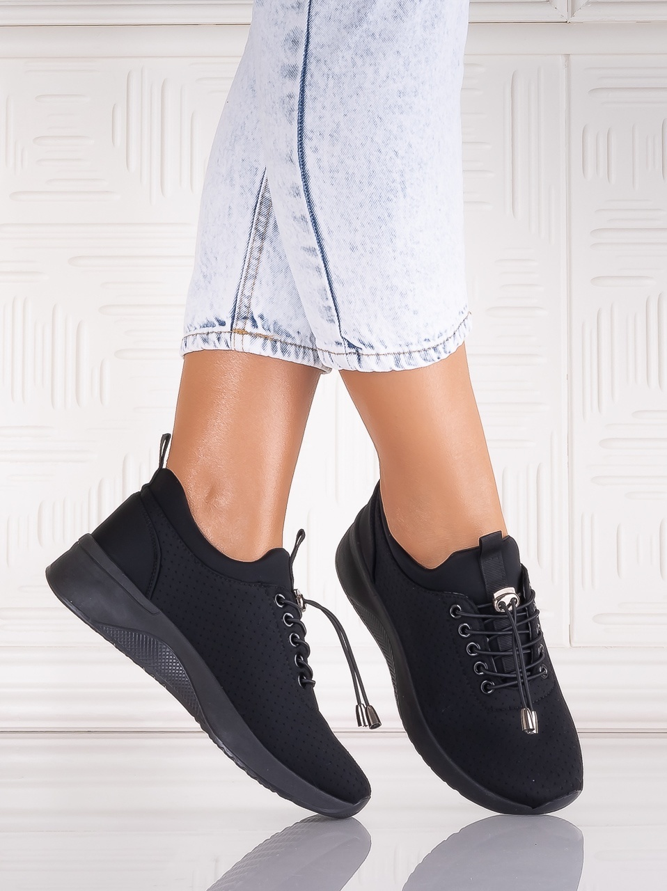 Pantofi dama sport Negri din Textil Xolana - imagine 2