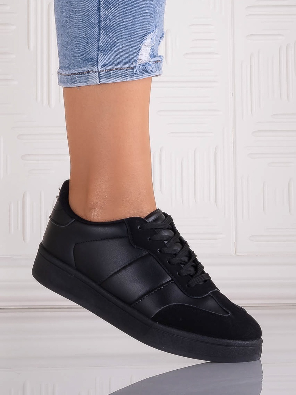 Adidasi dama Negri din Piele Ecologica Alenoa - YIYI - imagine 3