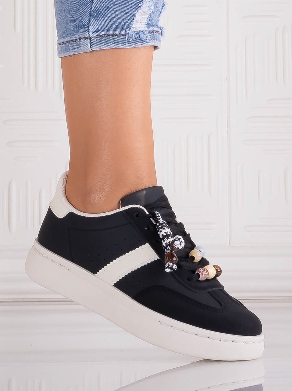 Adidasi dama Negri din Piele Ecologica Salvora - YIYI - imagine 2