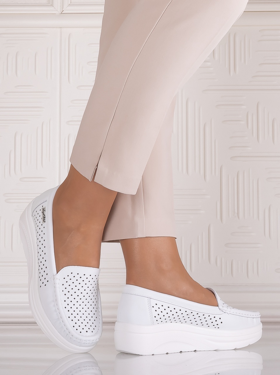 Pantofi dama casual Albi din Piele Naturală Anastassia - imagine 4