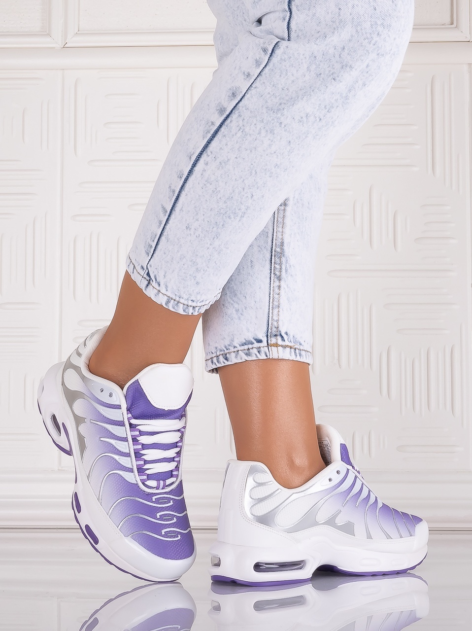 Adidasi dama Albi/mov din Textil Nikona - imagine 5