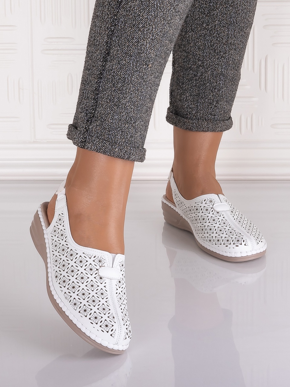 Pantofi casual Albi dama din Piele Ecologica Adnana - imagine 4