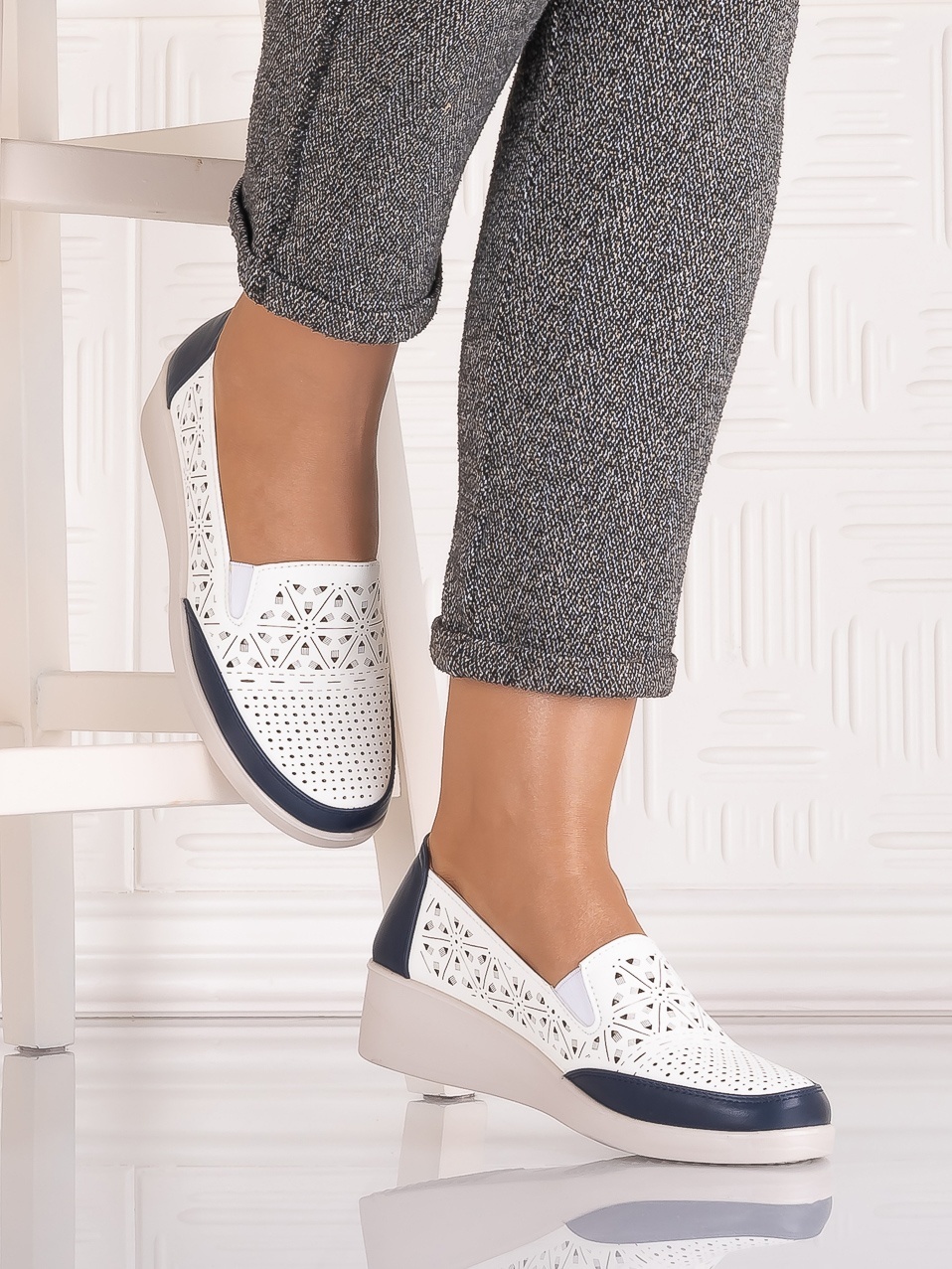 Pantofi casual Albi dama din Piele Ecologica Aveline - imagine 3