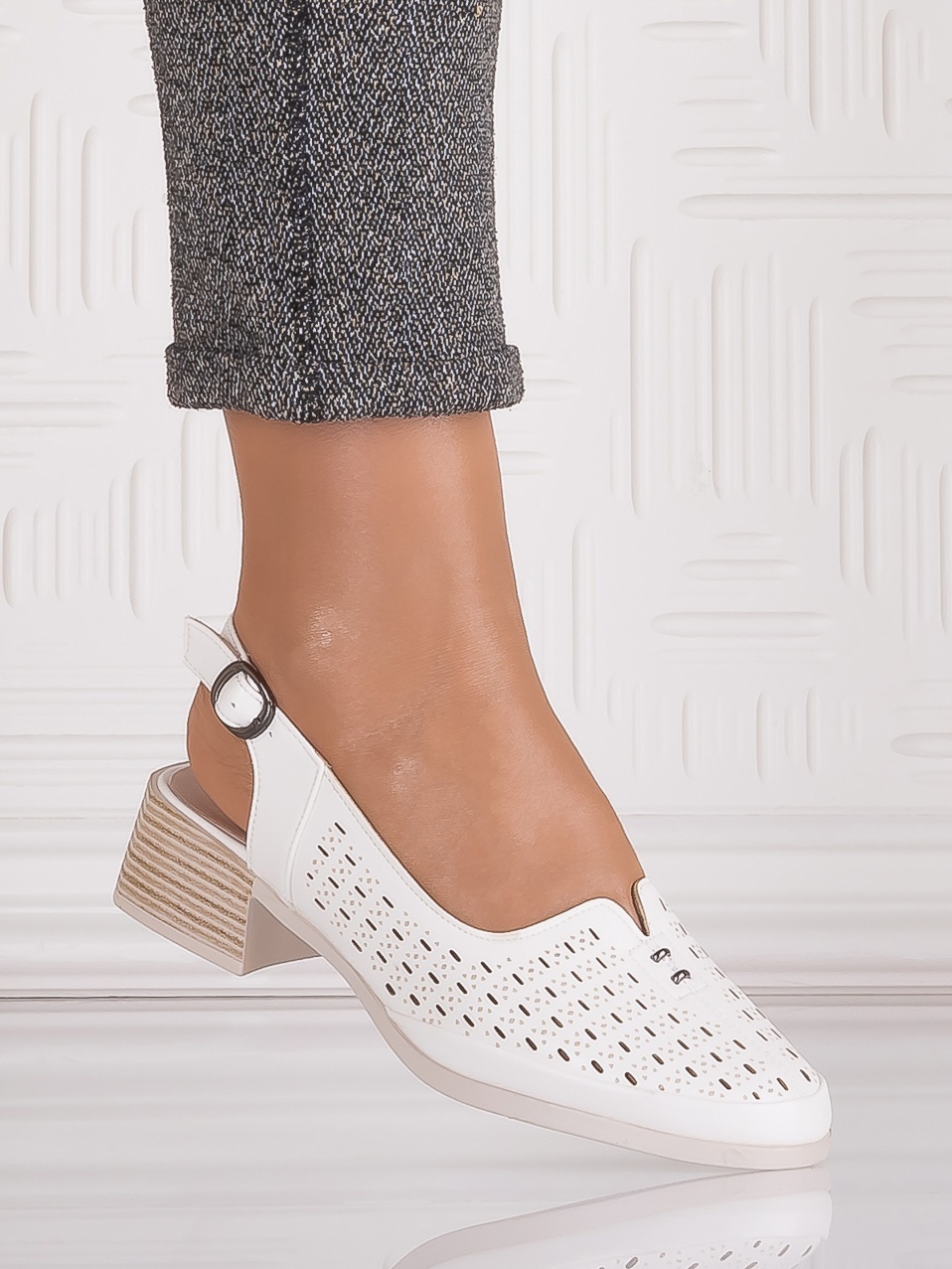 Pantofi casual Albi dama din Piele Ecologica Veranda - imagine 2