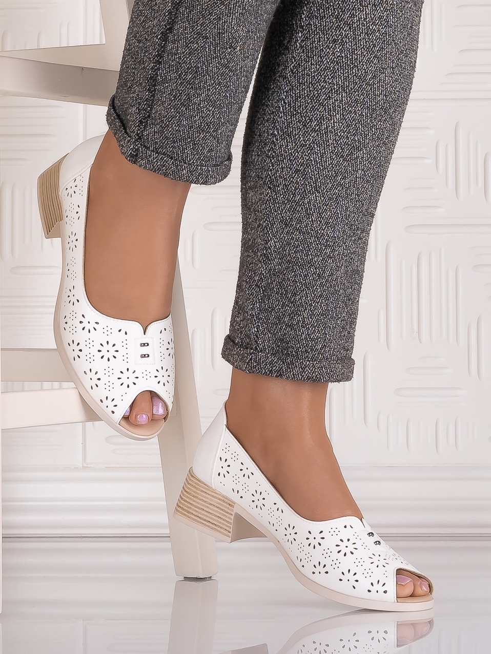 Pantofi casual Albi dama din Piele Ecologica Zampa - imagine 3