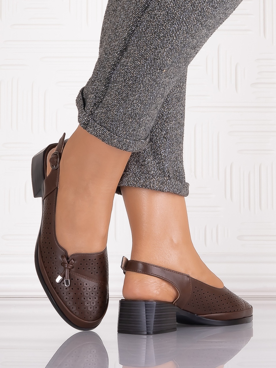 Pantofi casual Maro dama din Piele Ecologica Irinelea - imagine 3