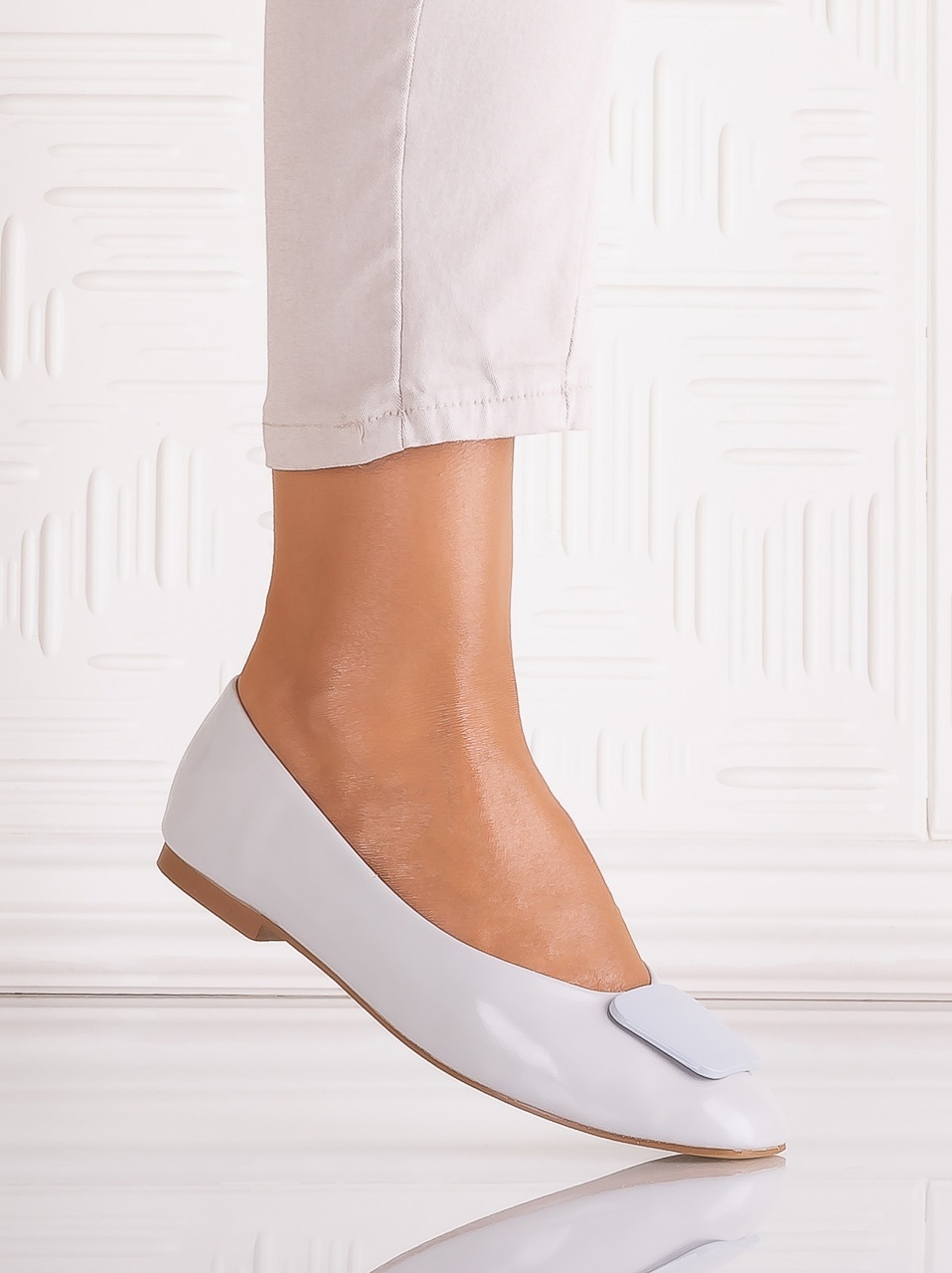 Pantofi dama Gri din Piele Ecologica Yolandia - imagine 2