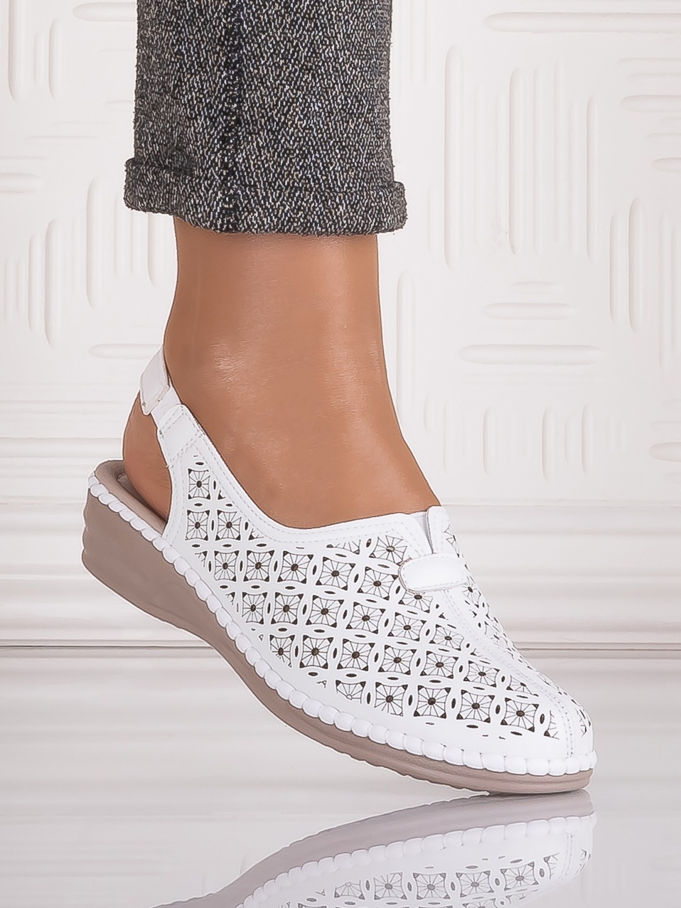 Pantofi casual Albi dama din Piele Ecologica Adnana - imagine 2