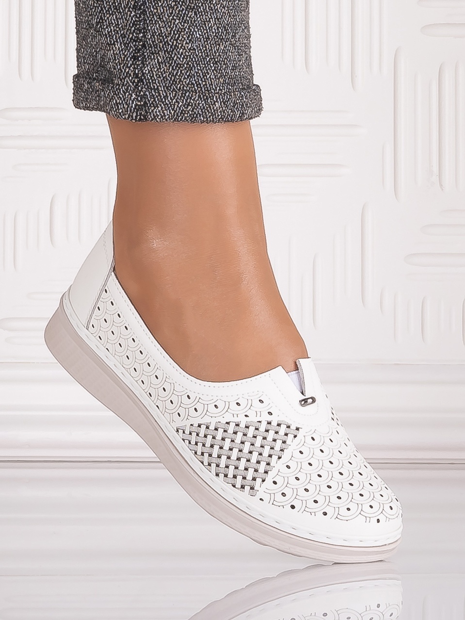 Pantofi casual Albi dama din Piele Ecologica Amosa - imagine 2