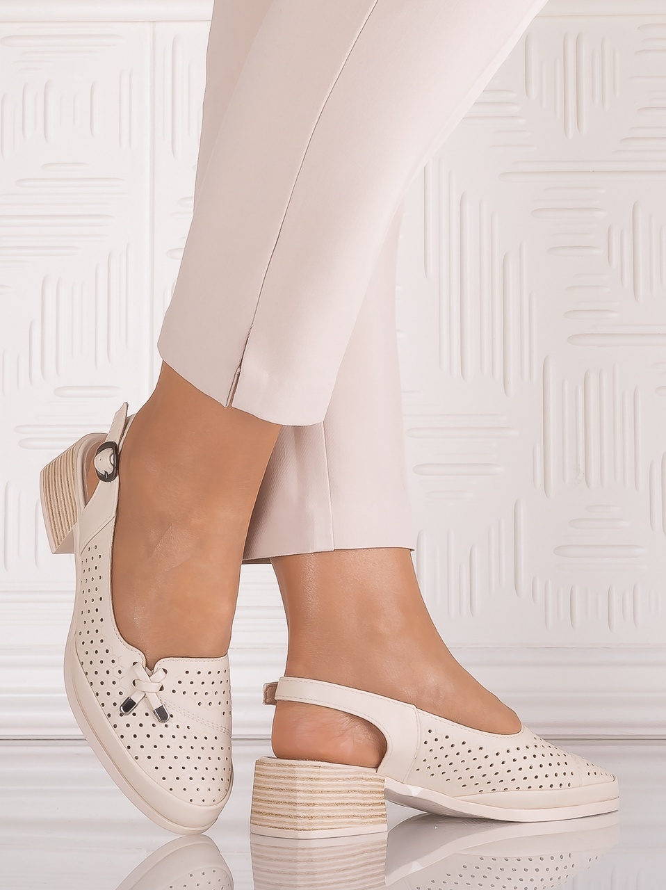 Pantofi casual Negri dama din Piele Ecologica Irinelea - imagine 3