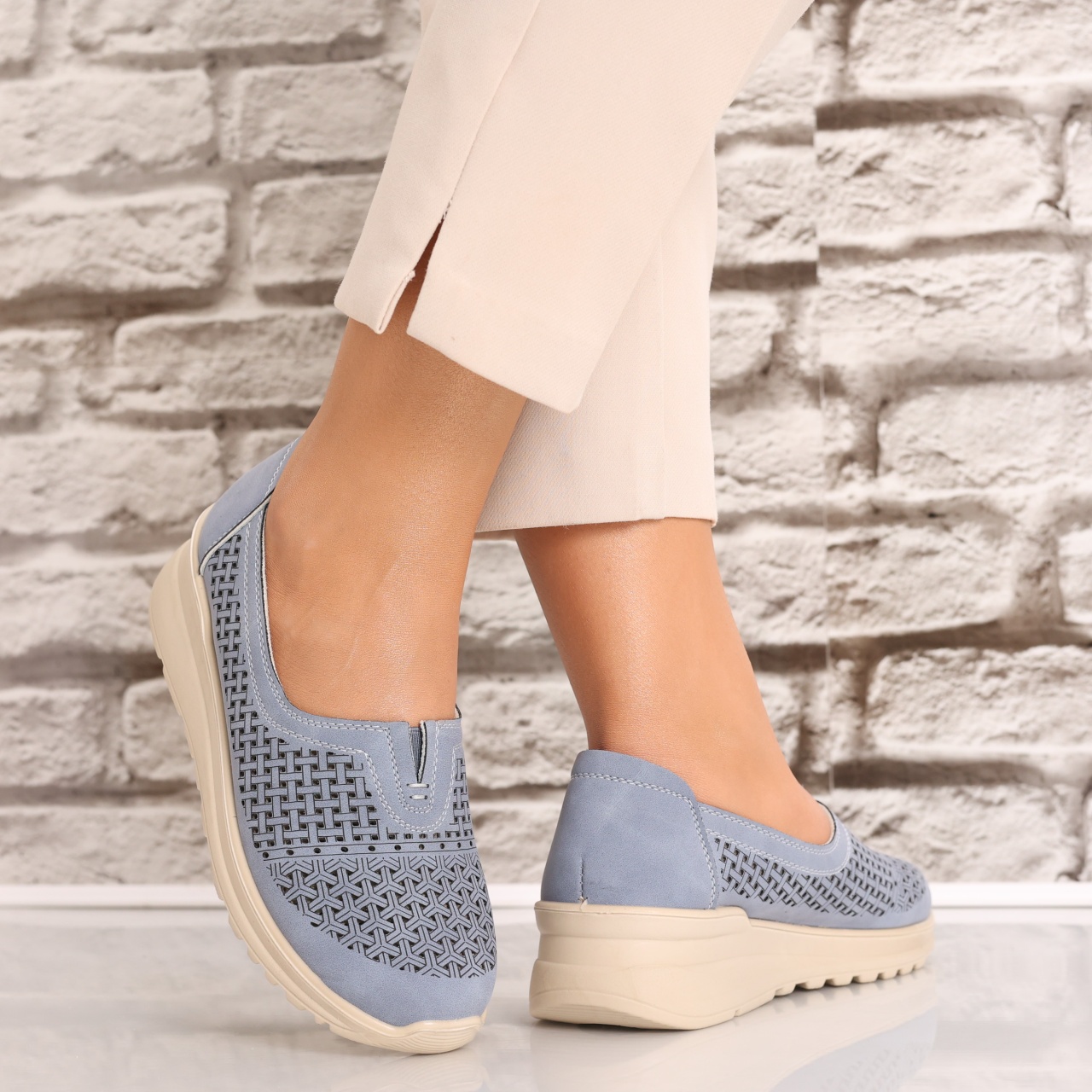 Pantofi dama casual Albstri din Piele Ecologica Sonita - 1 | YEO
