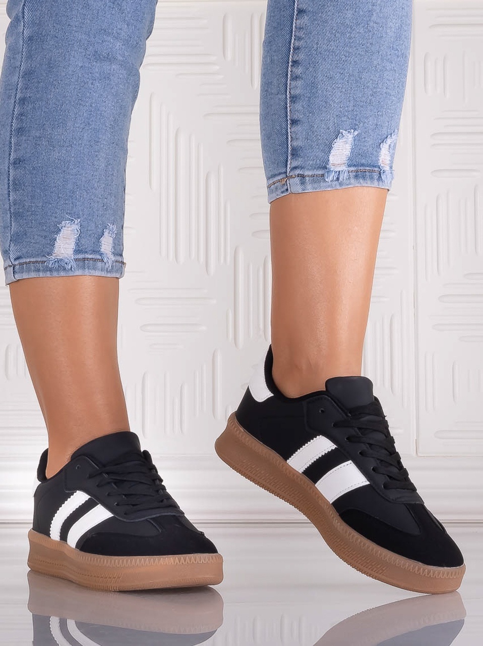 Adidasi dama Negri din Piele Ecologica Sanema - YIYI - imagine 4