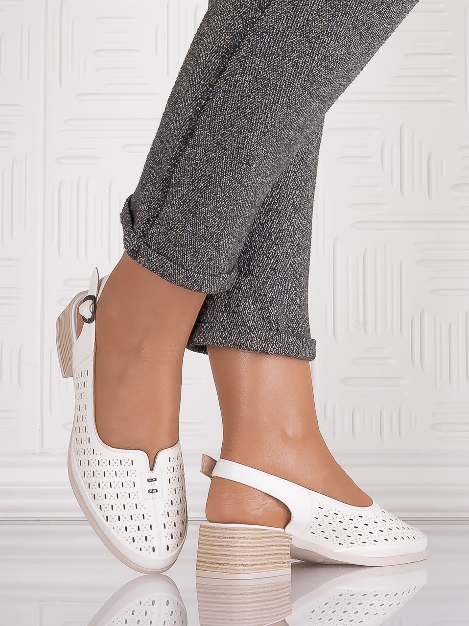 Pantofi casual Albi dama din Piele Ecologica Veranda - imagine 3