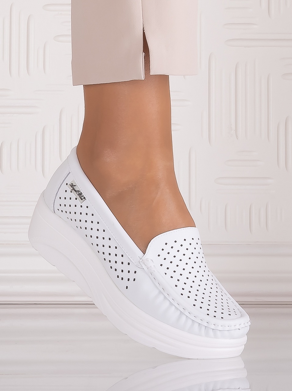 Pantofi dama casual Albi din Piele Naturală Anastassia - imagine 2