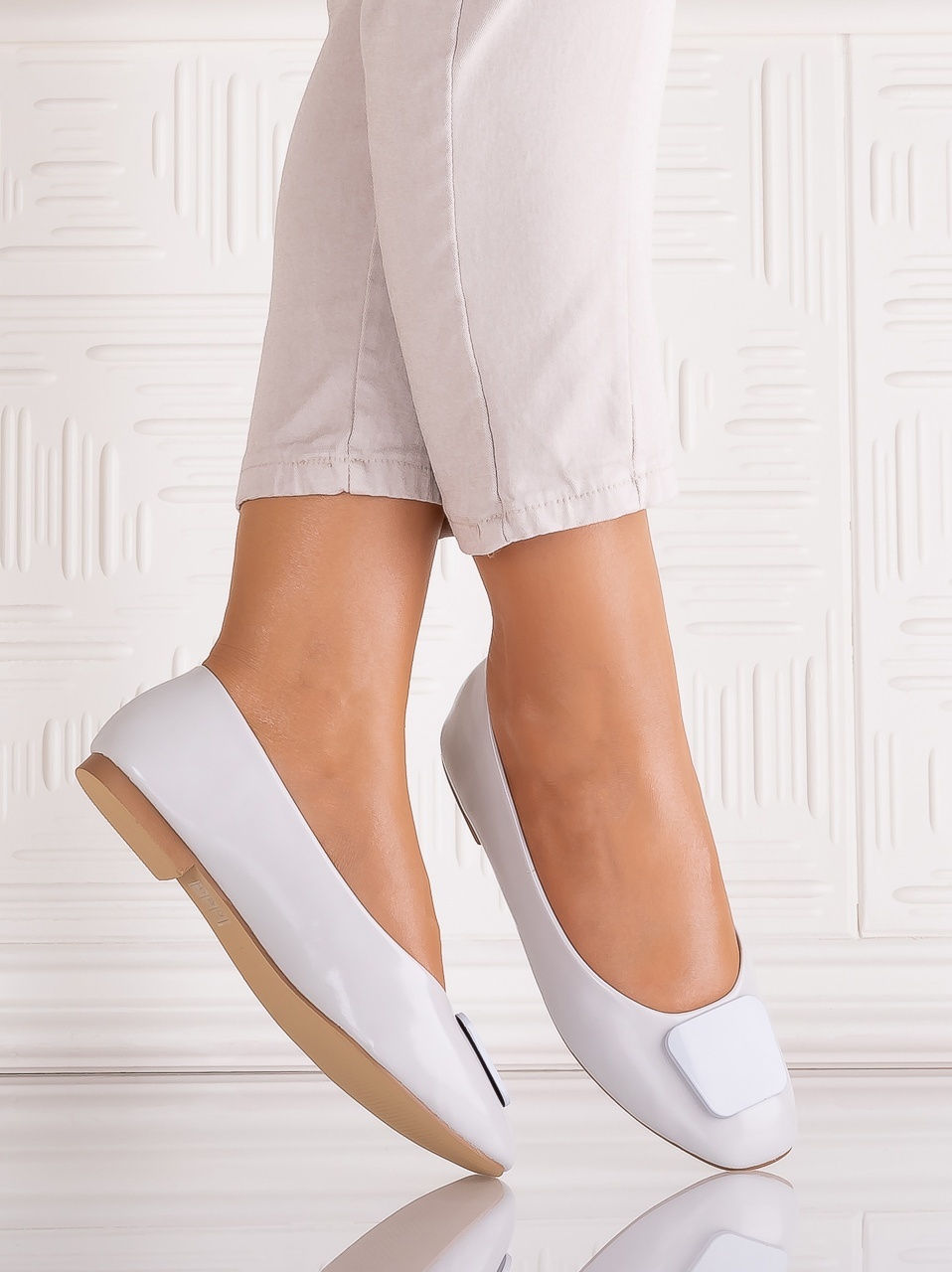 Pantofi dama Gri din Piele Ecologica Yolandia - imagine 3