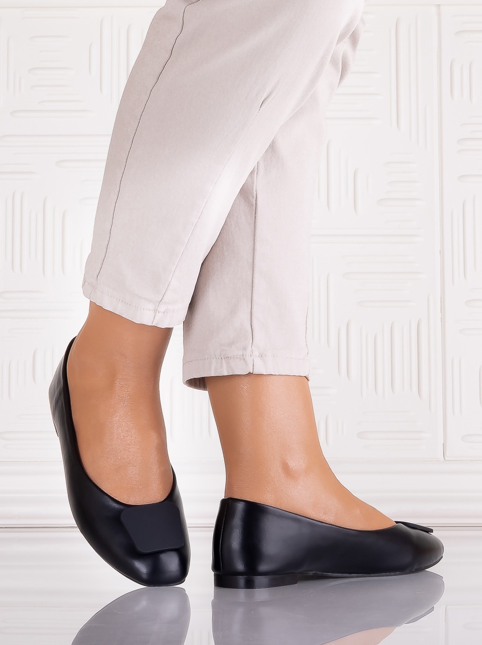 Pantofi dama Negrii din Piele Ecologica Yolandia - imagine 2