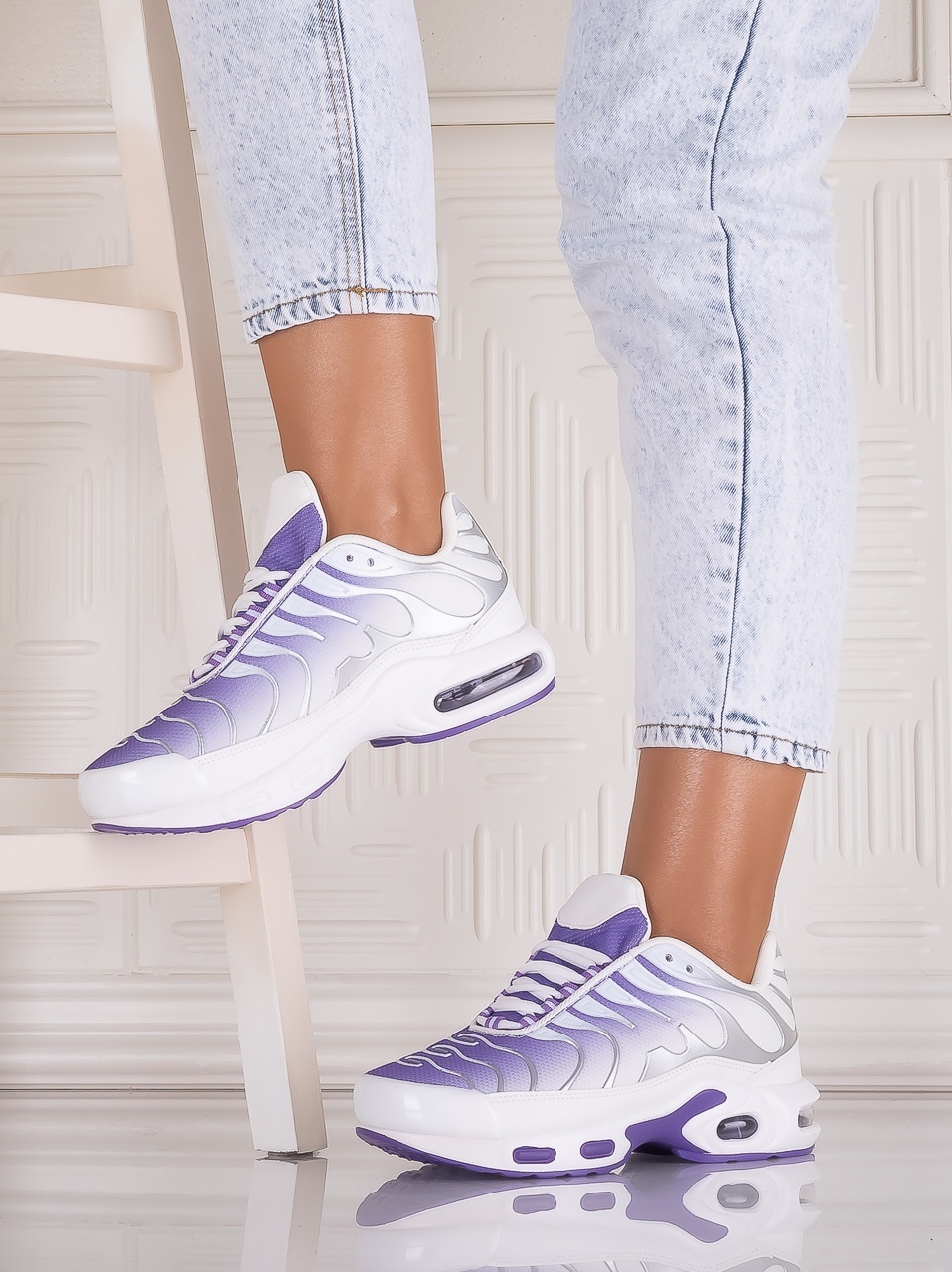 Adidasi dama Albi/mov din Textil Nikona - imagine 3