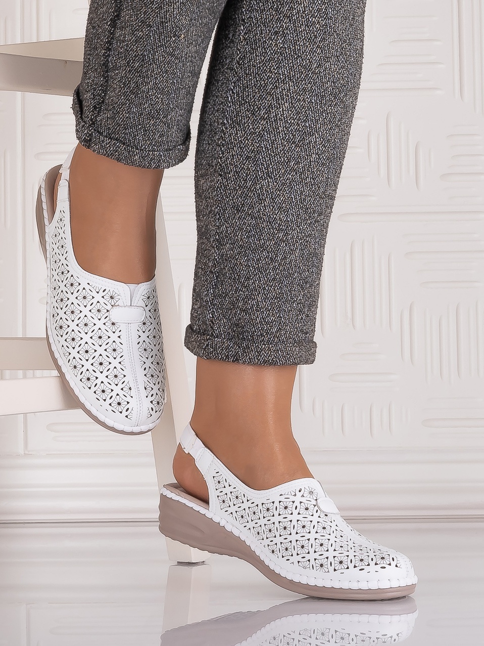 Pantofi casual Albi dama din Piele Ecologica Adnana - imagine 3