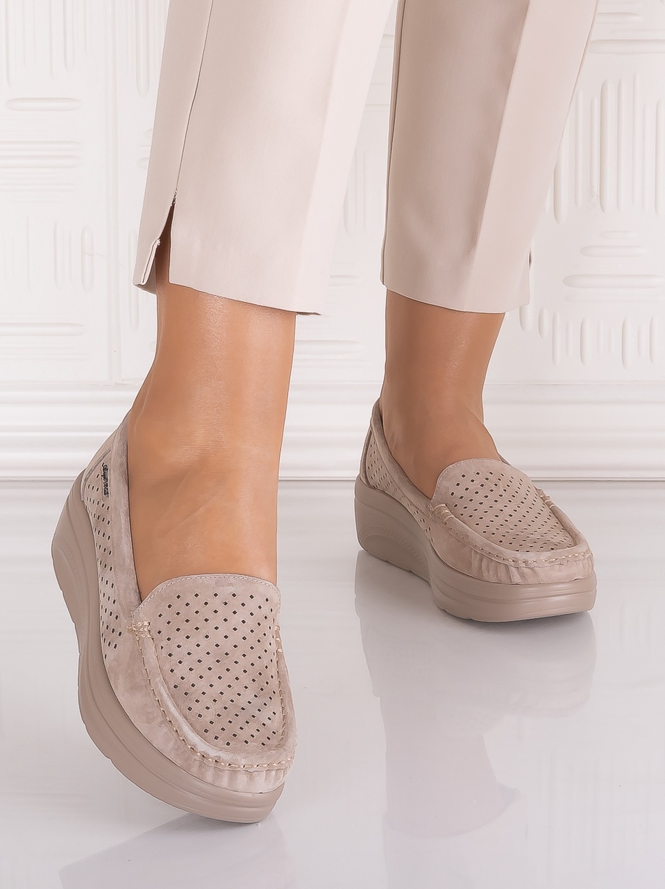 Pantofi dama casual Kaki din Piele Naturală Anastassia - imagine 4