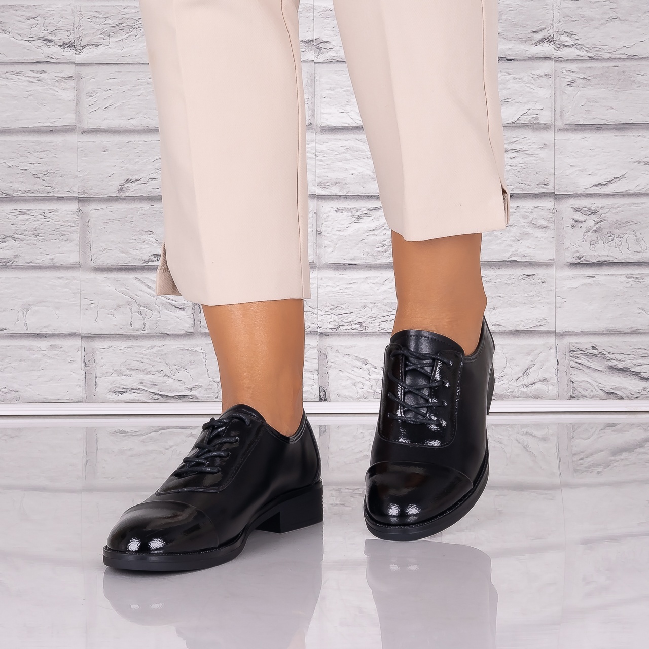 Pantofi dama casual Negri piele ecologica Maisie Torrenia - 3 | YEO
