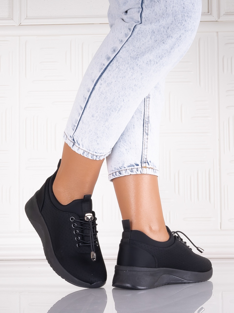 Pantofi dama sport Negri din Textil Xolana - imagine 4