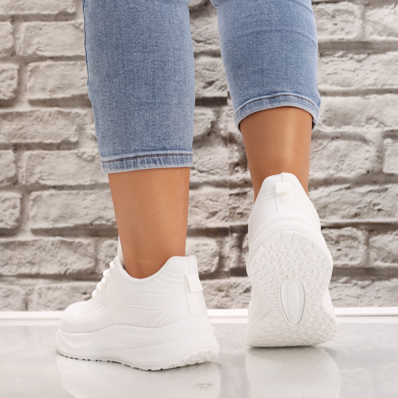 Adidasi dama Albi din Textil Xarya - 3 | YEO
