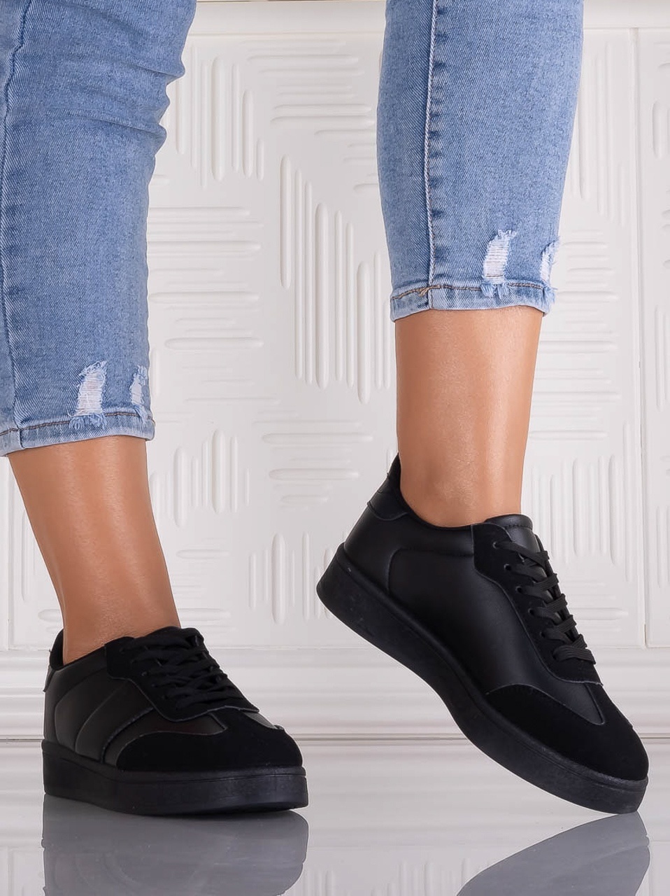 Adidasi dama Negri din Piele Ecologica Alenoa - YIYI - imagine 4