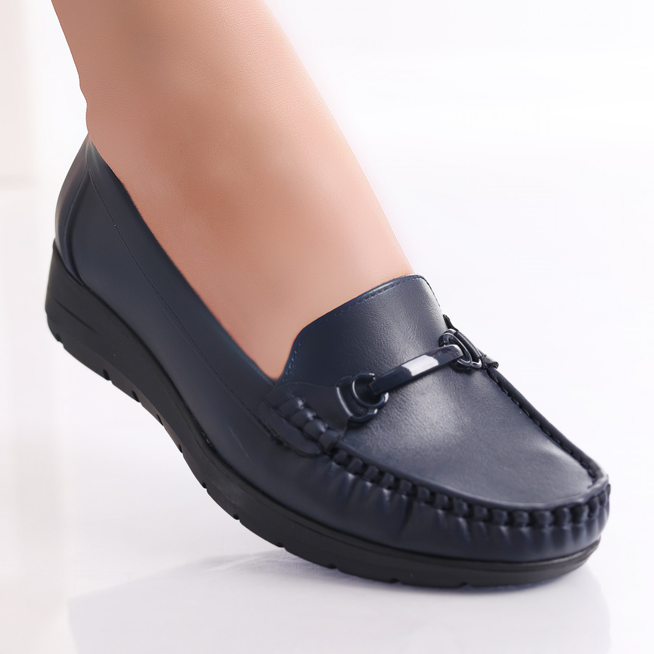 Pantofi dama casual Bleumarin din Piele Ecologica Enasa