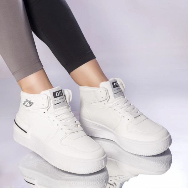 Αθλητικές μπότες kalonice eco leather λευκό