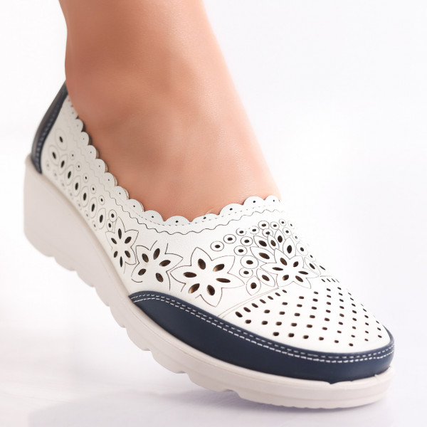 Γυναικεία παπούτσια Λευκό/Bleuren σε Desi Ecological Leather