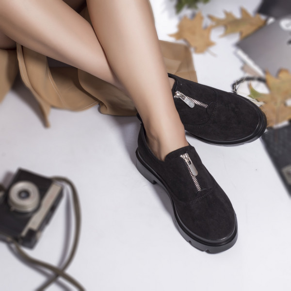 Γυναικεία casual παπούτσια victoria μαύρο σουέτ