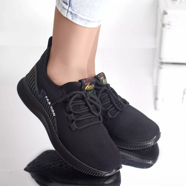 Спортни обувки odette black textile