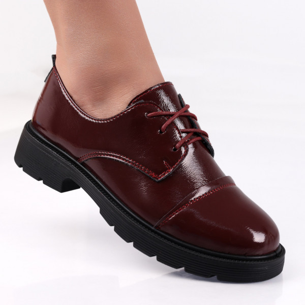 Bordo Κυρίες Casual παπούτσια από οικολογικό δέρμα Avama Lacquered