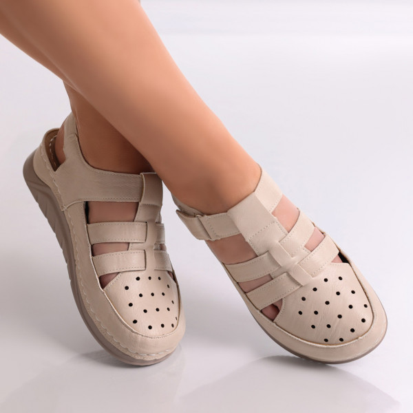 Deseda Дамски бежови еко кожа ежедневни обувки