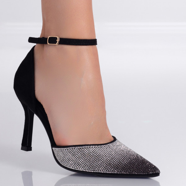 Ritaj γυναικεία παπούτσια από μαύρο οικολογικό δέρμα