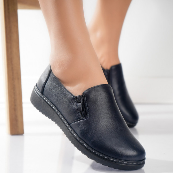 Γυναικεία οικολογικά δερμάτινα παπούτσια Deda σε Ναυτικό Μπλε