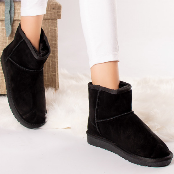 Γυναικείες μπότες φυσικό δέρμα silin μαύρο παραγεμισμένο
