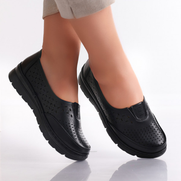 Κυρίες casual παπούτσια Μαύρο Mildra Οικολογικό Δέρμα