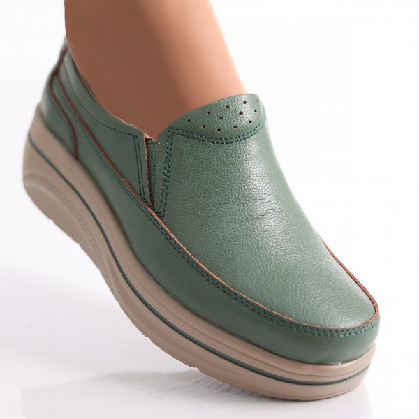 Дамски обувки с платформа от естествена кожа Jessica Green