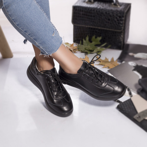 Дамски спортни обувки gladys black от естествена кожа