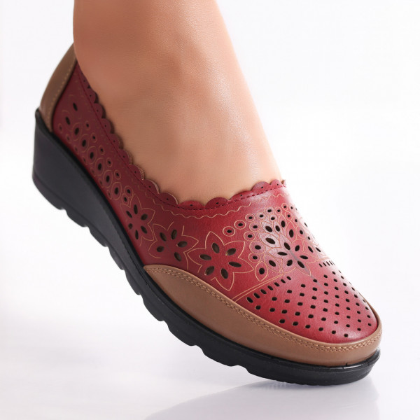 Bordo Γυναικεία παπούτσια σε Desi Ecological Leather