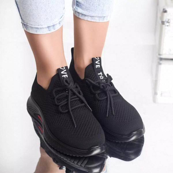Pantofi sport patti negru textil