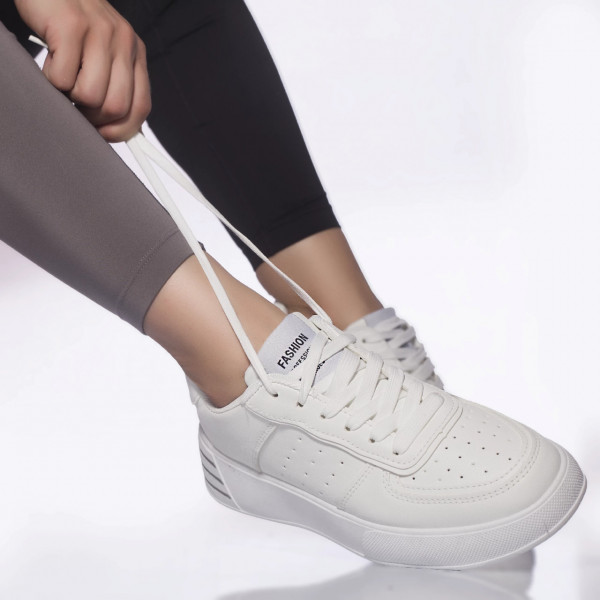 Αθλητικά παπούτσια hadira eco leather λευκό