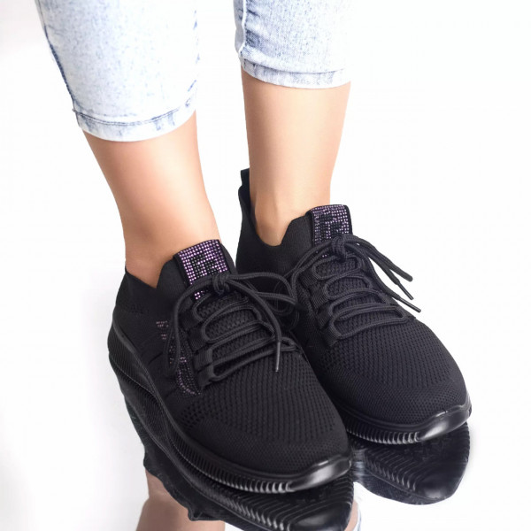 Αθλητικά παπούτσια yasmine μοβ ύφασμα