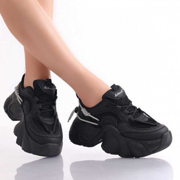 Γυναικεία αθλητικά παπούτσια Blacks σε Dionisa Ecological Leather