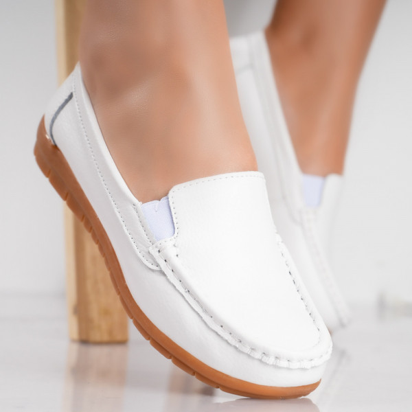 Γυναικεία παπούτσια Casual White Natural Leather Comoi Shoes