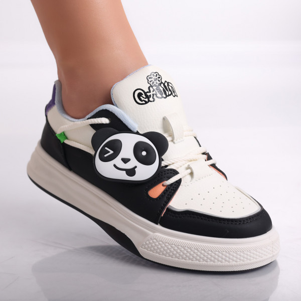 Κυρίες Μαύρο/Άσπρο Lizete Eco Leather Sneakers